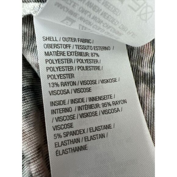 LOGO LORI GOLDSTEIN PINK GRAY FLORAL WATERCOLOR ASYMMETRICAL LIGHT TUNIC TOP XS - Picture 16 of 16